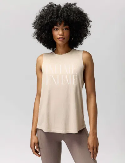 Spiritual Gangster Women's Exhale Jade Muscle Tank In Neutral