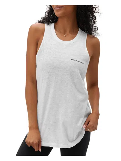 Spiritual Gangster Womens Breathable Cotton Tank Top In White