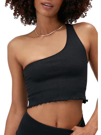 Spiritual Gangster Womens Crop Fitness Crop Top In Black