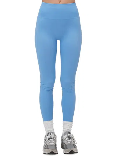 Spiritual Gangster Womens Fitness Workout Athletic Leggings In Blue
