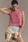 Spiritual Gangster X Anthropologie Crawford Tank Top In Pink
