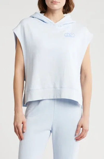 Spiritual Gangster Yin Yang Peace Haven Sleeveless Hoodie In Windsurfer