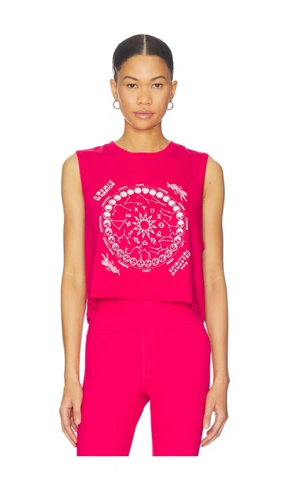 Spiritual Gangster Zodiac Energy Spirit Crop Tank In Pink