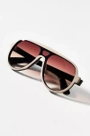 Spitfire Shield Aviator Sunglasses In Multi
