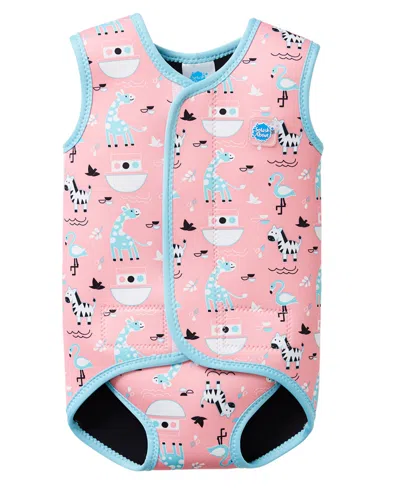 Splash About Kids' Baby And Toddler Baby Wrap Wetsuit Nina's Ark In Pink