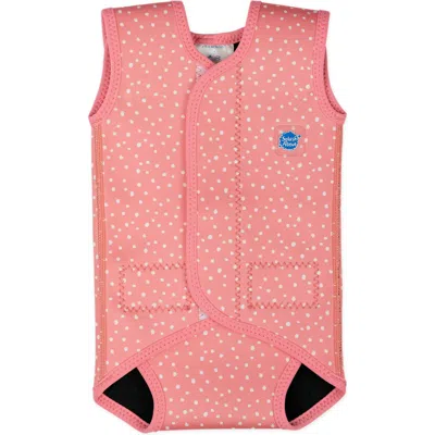 Splash About Kids'  Baby Wrap Neoprene Wetsuit In Pink