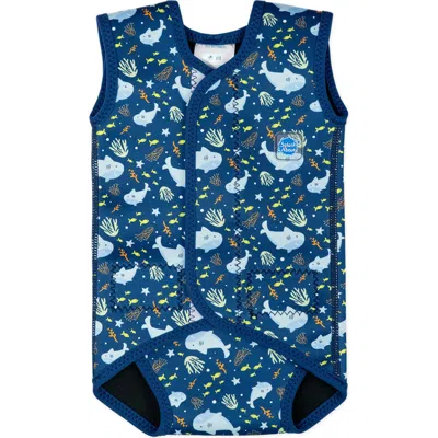 Splash About Kids'  Baby Wrap Neoprene Wetsuit In Blue