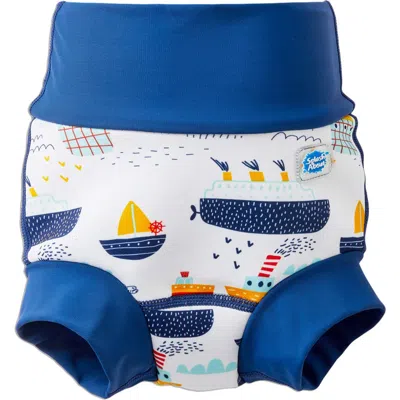 Splash About Kids'  Happy Nappy Duo Reusable Double Swim Diaper In Blue