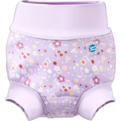 Splash About Kids'  Happy Nappy Duo Reusable Double Swim Diaper In Purple