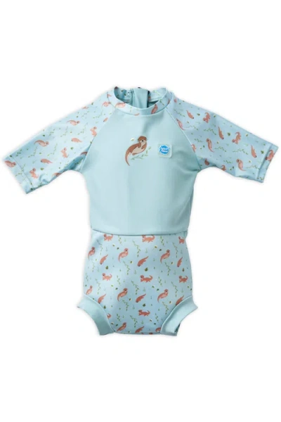 Splash About Kids'  Happy Nappy® Sunsuit With Incorporated Swim Diaper In Blue