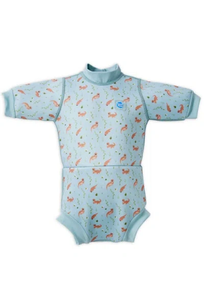 Splash About Kids'  Happy Nappy Wetsuit With Reusable Swim Diaper In Blue