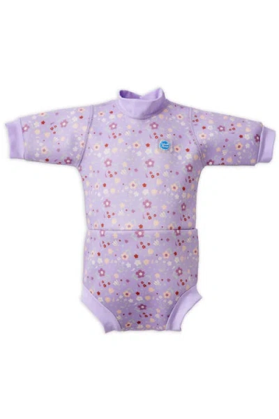 Splash About Kids'  Happy Nappy Wetsuit With Reusable Swim Diaper In Purple