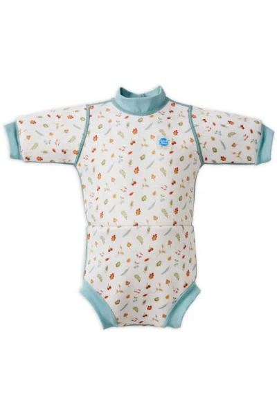 Splash About Kids'  Happy Nappy Wetsuit With Reusable Swim Diaper In White