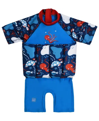 Splash About Babies' Toddler Boys Sea Printed Sleeved Floatsuit In Sea Life
