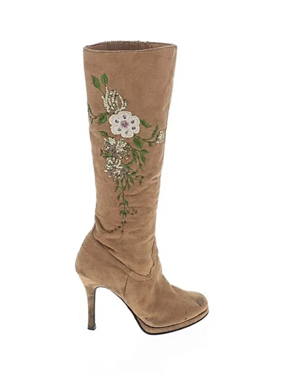 Pre-owned Splash Boots In Tan