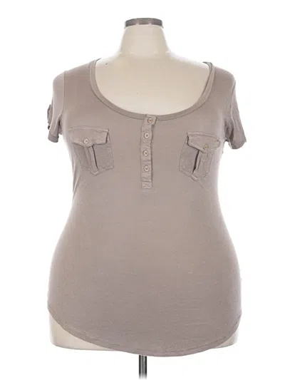 Pre-owned Splash Short Sleeve Henley Shirt In Gray