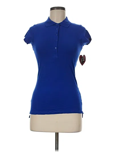 Pre-owned Splash Short Sleeve Polo Shirt In Blue