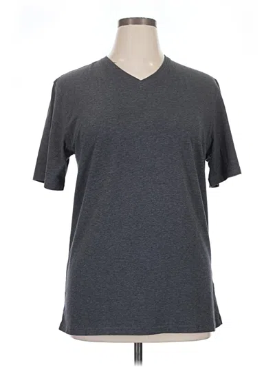 Pre-owned Splash Short Sleeve Top Gray V-neck Tops