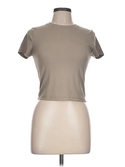 Pre-owned Splash Short Sleeve Turtleneck In Tan