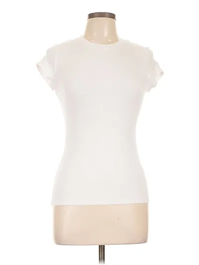Pre-owned Splash Short Sleeve Turtleneck In White