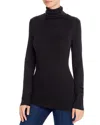 Splendid Long Sleeve Turtleneck Top In Black