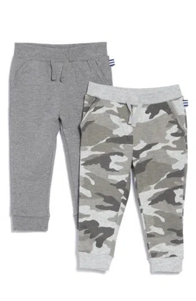 Splendid 2-pack Drawstring Joggers In Camo/charcoal Heather Grey