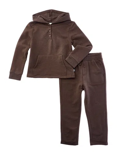 Splendid Babies' 2pc Adventure Hoodie & Pant Set In Brown
