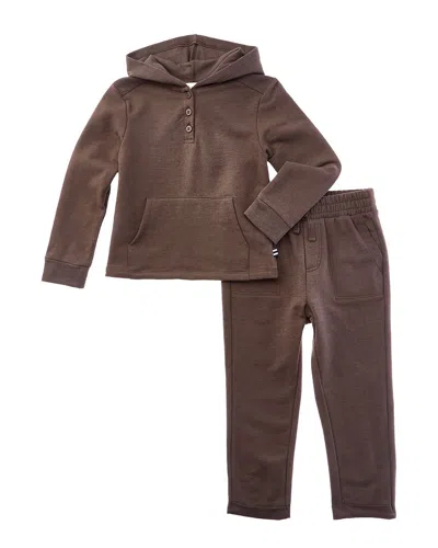 Splendid 2pc Adventure Hoodie & Pant Set In Brown