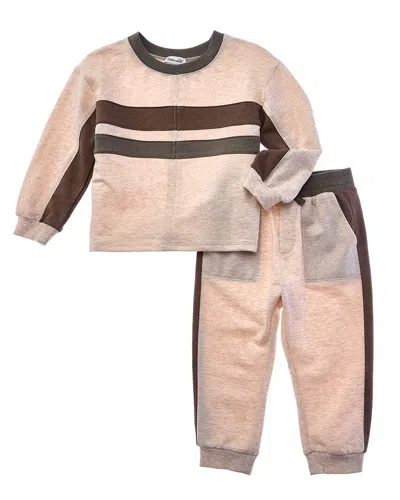 Splendid Kids' 2pc Atlis Sweatshirt & Pant Set In Pink