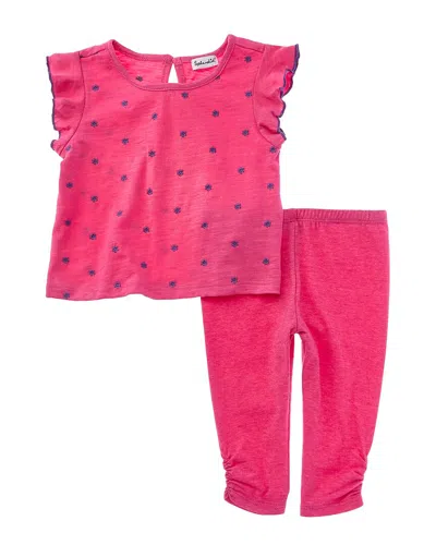 Splendid Kids' 2pc Bellflower Top & Legging Set In Pink