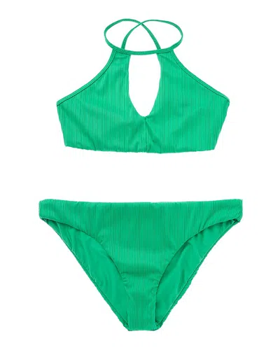 Splendid Kids' 2pc Bikini Set In Green