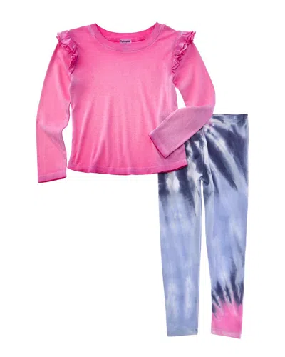 Splendid Kids' 2pc Blooming Tie-dye Top & Legging Set In Multi