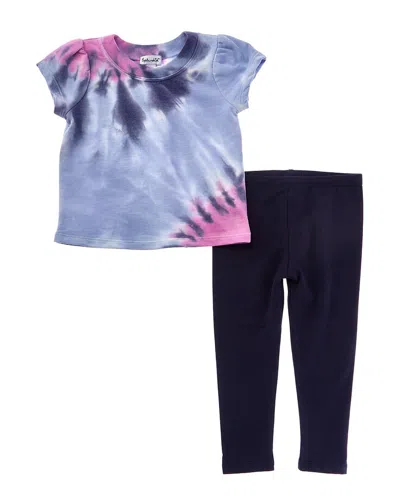 Splendid Kids' 2pc Blooming Tie-dye Top & Legging Set In Purple