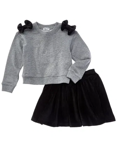 Splendid Kids' 2pc Bow Pullover & Skirt Set In Multi