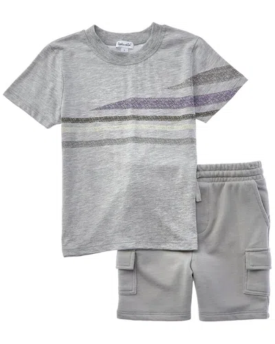 Splendid 2pc Cali Stripe Shirt & Short Set In Multi