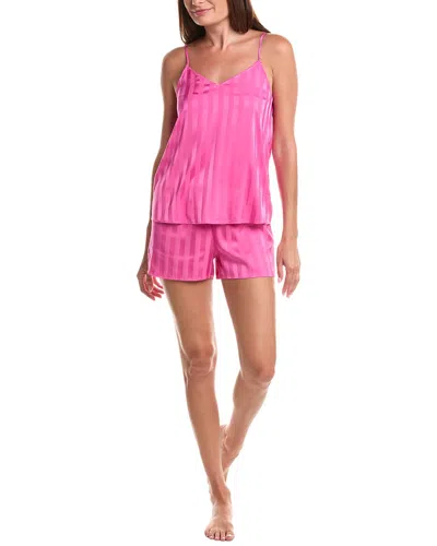 Splendid 2pc Cami & Boxer Set In Pink