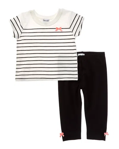 Splendid Kids' 2pc Chic Stripe Set In Black