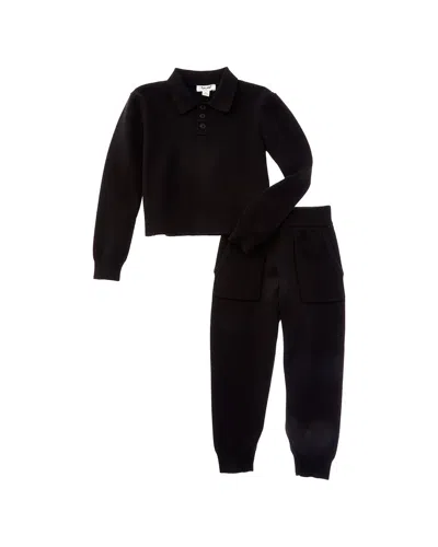 Splendid Kids' 2pc Cj Sweater Set In Black