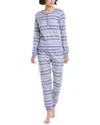 Splendid 2pc Cozy Thermal Pajama Set In Blue