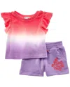 Splendid 2pc Dip Dye T-shirt Set In Multi