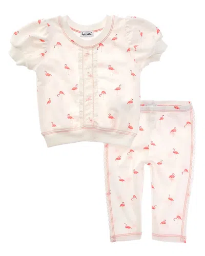 Splendid Kids' 2pc Flamingo Fun Puff Set In Pink