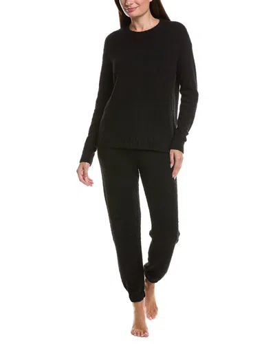 Splendid 2pc Fuzzy Sweater Set In Black
