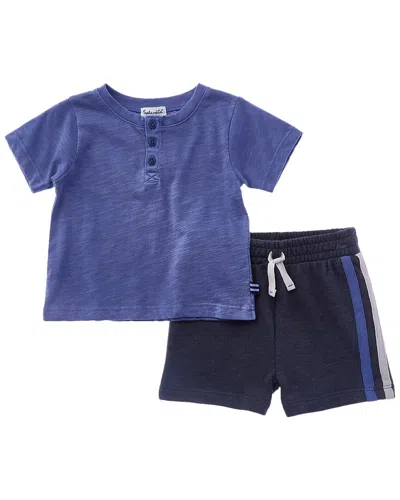 Splendid Kids' 2pc Henley & Short Set In Blue