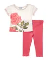 Splendid 2pc In Full Bloom T-shirt Set In White