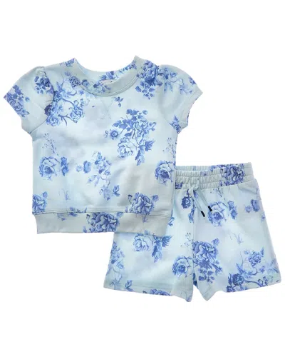 Splendid Kids' 2pc Indigo Bloom Top & Short Set In Blue