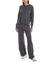 Splendid 2pc Jillian Hoodie & Pant Set In Gray
