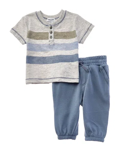 Splendid Kids' 2pc Lichen Stripe Set In Blue