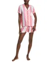Splendid 2pc Notch Collar Pajama Set In Pink