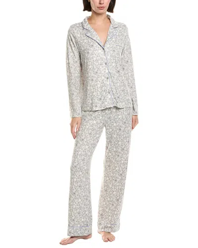 Splendid 2pc Notch Pillowsoft Pajama Set In White