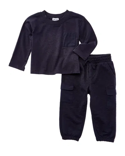Splendid 2pc Patch Cargo Top & Jogger Pant Set In Blue